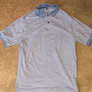 Light Blue Striped Dress polo(small)
